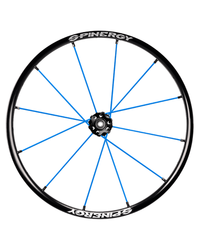 24" X-Laced Lite Extreme XLX, schwarze Nabe, 12 blaue Speichen