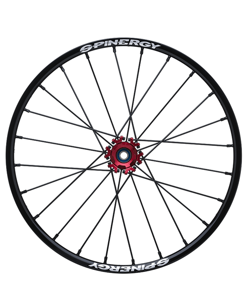 24" Sport Lite Extreme X-Laced XSLX, rote R10 5/8"-Nabe, 24 schwarze Speichen