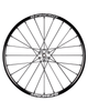 25" X-Laced Sport Lite Extreme XSLX, silberfarbene Nabe, 24 schwarze Speichen