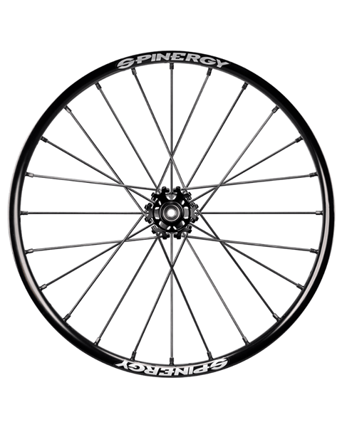 25" X-Laced Sport Lite Extreme XSLX, schwarze Nabe, 24 schwarze Speichen